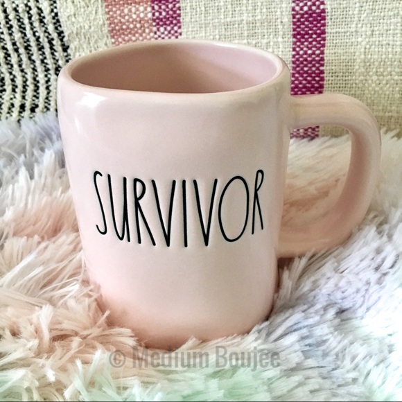 Rae Dunn Other - HP 🥳 Rae Dunn SURVIVOR Pink Breast Cancer Mug 🎀